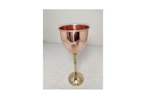 Handmade Copper <b>Goblet</b> Wine <b>Glass</b> Holder with Custom Logo Engraving Water-Friendly Red Wine <b>Glass</b> - Product Image 4