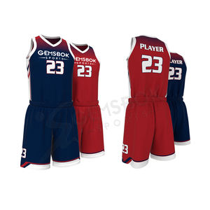 Uniforme de basket-ball personnalisé avec col en v, ensemble uniforme réversible, séchage rapide, confortable, nouvelle version 2019 - Product Image 2