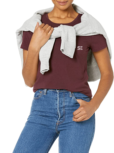 T-shirt à manches courtes en coton et Polyester pour femmes, haut actif, Design imprimé, grande taille - Product Image 2