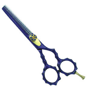 Tijeras profesionales para cortar cabello de acero inoxidable con mango giratorio, tijeras afiladas con tornillo ajustable y soporte para dedos de LCI - Product Image 5