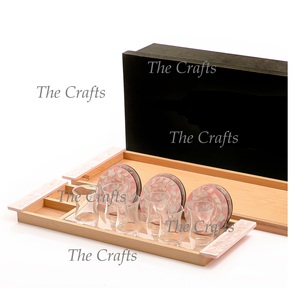 Bandeja de acrílico para servir con posavasos de fregona de madera y asas Bandeja de servicio de utensilios de cocina a precios razonables - Product Image 6