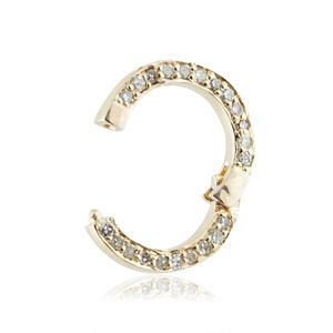 14K oro amarillo pavé diamante indio étnico Finding - Product Image 3