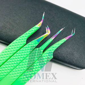 Pinzas Verdes con Punta de Volumen Multi-Boot, Juego de Pinzas para Pestañas a Precios de Mayoreo, Acero Inoxidable, Calidad Fina Garantizada - Product Image 2