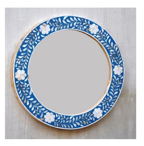 Style de luxe indien fait à la main pour la maison cadeau décoratif mural incrustation d'os cadre de miroir fournisseur grossiste de l'Inde - Product Image 3