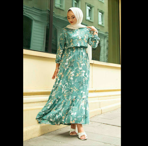 Nouvelle saison XXL femmes islamique modeste ethnique Abaya caftan tunique turque qualité dubaï arabe musulman Eid modèles ensembles de haute qualité - Product Image 1