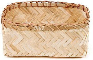 Cesta de almacenamiento tejida de bambú, compactador - Product Image 2