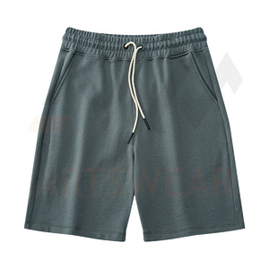 Short de sport de Fitness pour hommes, logo personnalisé imprimé, 100% coton, Sweat-shirt, vêtements d'été de haute qualité, vente en gros, nouvelle mode 2022 - Product Image 5
