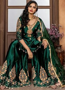 -De bonne conception de broderie sur longue KAMEEZ, élégant SARARA--DRESS avec belle main ZARDOZI travail --- pour la fête/quotidien BASE = 2021 - Product Image 2