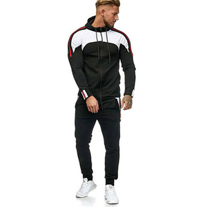 Conjunto de Jogger ajustado para hombre de etiqueta privada, chándal de dos piezas con logotipo personalizado y cremallera, talla grande ecológica para invierno - Product Image 4