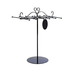 Soporte de exhibición de joyería de diseño admirable en collar de color negro de hierro y soporte de anillo a precios competitivos - Product Image 5