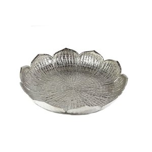 Bol décoratif plaqué or pour fruits secs, design gravé, bol à fruits rond de style royal, dessus de table, bols à bonbons décoratifs - Product Image 2