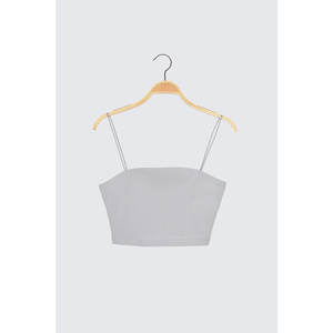 Top court pour femmes, débardeur Sexy sans manches, plusieurs couleurs, Design uni, côtelé, été - Product Image 5