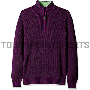 Pull en coton 100% tricoté à la main, col rond uni gris, pour homme, hiver/printemps, logo personnalisé en usine - Product Image 6