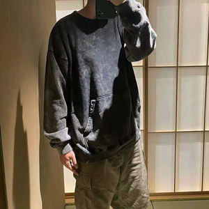 Los hombres de encargo al por mayor de algodón de lana Tie Dye con capucha del logotipo del OEM del Hip Hop piedra sudaderas con capucha Casual - Product Image 1