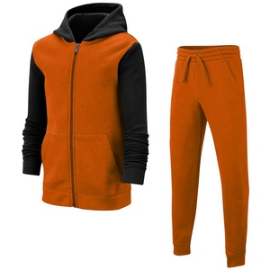Wholesale Two Piece Jogger Track Suit Zipper Cotton <b>Sweat</b> <b>Set</b> Men Tracksuits - Product Image 5