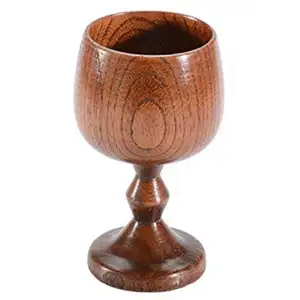 High Quality Personalized Custom Logo Selling Eco-Friendly Wood Wine Goblet Glasses