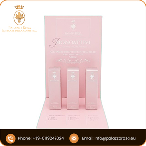 Palazzo Rosa colágeno ácido hialurónico elastina suero antiarrugas antiedad monoactivo contador Rosa pantalla hecha Italia orgánico Bio - Product Image 2