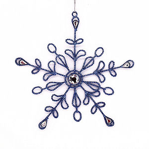 Ornamento de copo de nieve de Navidad, suministro de decoración de Navidad, ornamento colgante de árbol de Navidad - Product Image 1