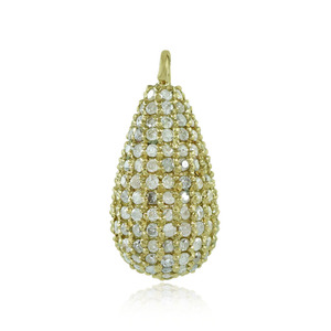 Pièces de bijouterie en diamant de 10MM, minces et solides, en or 14k, pendentif en boule, éléments pour bijouterie avec trou de 2 MM - Product Image 1