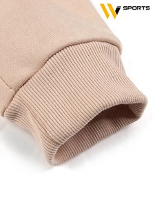 Venta al por mayor personalizado de los hombres Slim Fit Pullover Hoodie 100% algodón impermeable Anti-Shrink bordado de punto de diseño liso patrón sólido - Product Image 2