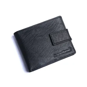 En kaliteli Modern tasarım şık moda el yapımı inek deri cüzdan RFID engelleme erkek hakiki deri cüzdan