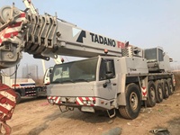 Grue sur camion diesel d'occasion Tadano Fuan AFT100-5 de 100 tonnes, très demandée, avec moment de charge élevé et pompe de 50 m de portée