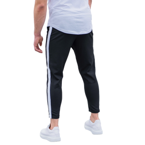 Joggers de rayas para hombre, pantalones informales negros, tela 100% algodón con opción de corte holgado, tendencia al por mayor de alta calidad, 2023 - Product Image 3