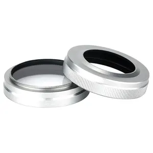 JJC Schwarz/Silber Farbe F-WX100V Filter & Objektiv Haube Kit Passt Für Fujifilm X100V, X100F, X100T, x100S und X100 etc