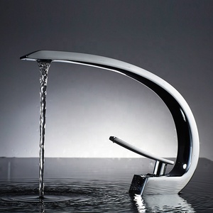 Robinet neuf Basin laiton chromé brosse frap, mitigeur mixeur d'évier en Nickel, Vanity robinet d'eau chaude et froide pour la salle de bains