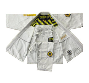 Top Trending Custom Made Brazilian Jiu Jitsu Kimonos de alta calidad 100% 450gsm algodón perla tejido al por mayor OEM Karate Sets - Product Image 1