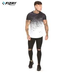 T-shirts pour hommes de haute qualité en gros Conception personnalisée Poids lourd 220 GSM pour T-shirts à impression bouffante - Product Image 2