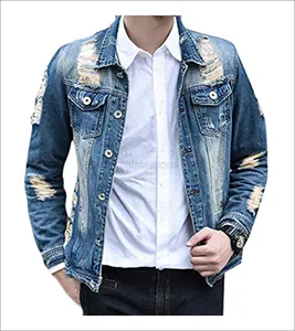 New Design Custom Made Blue Denim Jeans Jacket fully Customize with your logo and Design Street Wears Supplier