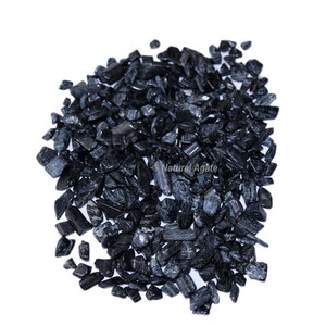 Puces de tourmaline noire de qualité supérieure, puces d'agate tourmaline noire - Product Image 1