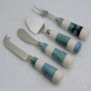 Juego de queso hecho a mano con mango de mármol, nuevo diseño, cuchillos para cortar queso - Product Image 5