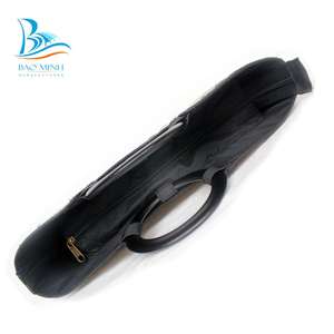 Bolso de Mano Vintage Tejido de Bambú con Asas Redondas de Plástico y Lino - Product Image 5