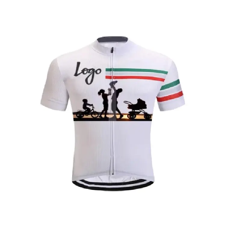 Bisiklet Jersey kısa bisiklete binme özel Logo ile erkekler için TShirt süblimasyon spor bisiklet gömlek