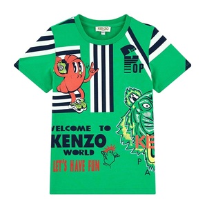 T-shirt pour garçons de qualité supérieure décontracté col rond uni manches courtes côtelé pré-lavage anti-boulochage étiquettes privées t-shirt vêtements pour enfants - Product Image 1