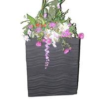 Planteur plastique gris FRP Horizontal, pot en fibre de verre, artificiel, ensemble de déco de jardin, kit de décorations, vase de fleurs, intérieur et extérieur