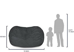 Grand pouf au design moderne, poufs simples et souples de couleur unie pour l'intérieur comme housse de canapé avec échantillon disponible - Product Image 3