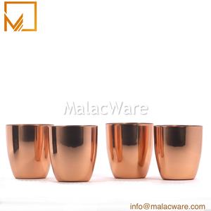 Conception populaire décoration de la maison cuivre 100 gm cire stockage bougie pot fait à la main luxe vide bougie parfumée pot - Product Image 6