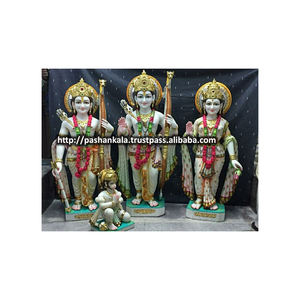 Ram Darbar Moorti en marbre pur sculpté à la main, magnifique, 30g - Product Image 1