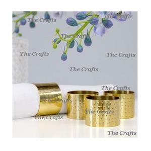 Rond de serviette couleur or en aluminium taille personnalisée rond de serviette de forme carrée pour la décoration de fête de mariage - Product Image 5