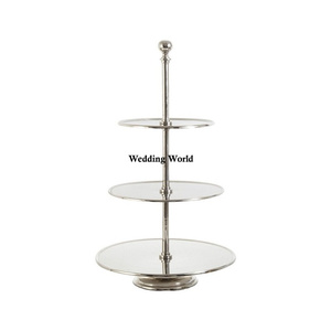 Mayorista de soporte de pastel de metal Excelente calidad Soporte de pastel de lujo hecho a mano Soporte de pastel de metal decorativo de color personalizado - Product Image 3