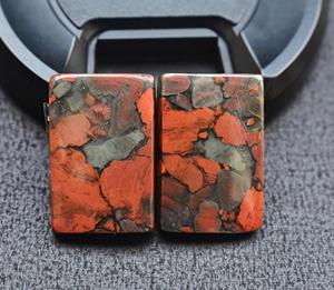 Ruitabu — paire de pierres précieuses de jaspe consacré, pour boucles d'oreilles, cristal minéral naturel - Product Image 6