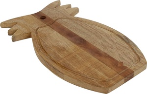 Planche à découper en bois en forme d'ananas, outil de cuisine fait main idéal pour le fromage et les cadeaux fabriqués en Inde - Product Image 2