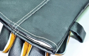 Guantes de cuero dividido de vaca de talla XL para trabajos de construcción y soldadura, guantes de seguridad de goma anticorte impermeables resistentes al fuego - Product Image 3