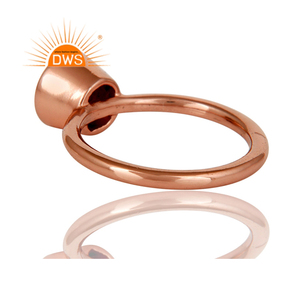 925 Sterling Silver 18k Rose Gold Plated <b>Rings</b> Jewelry Supplier Natural Smoky <b>Quartz</b> Gemstone <b>Ring</b> Designer Silver Jewelry - Product Image 3