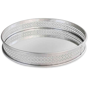 ถาดเสิร์ฟโลหะแก้วทรงกลมสไตล์โมเดิร์น - Product Image 1