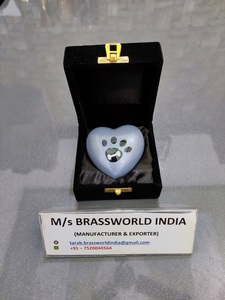 "หัวใจอลูมิเนียมสีขาวที่มีสองอุ้งเท้าหัวใจที่ระลึกสัตว์เลี้ยงเผาศพอุปกรณ์ศพโกศ" ขนาดใหญ่หัวใจสัตว์เลี้ยงเผาศพโกศ" - Product Image 4