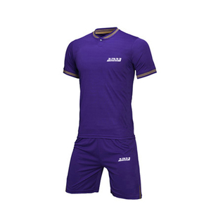 Uniforme de Football de bonne qualité, uniforme de Football à coupe sèche, couleur bleue, col rond - Product Image 1